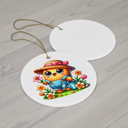 Taylor's Tots Easter Flowers Tot Ceramic Ornament