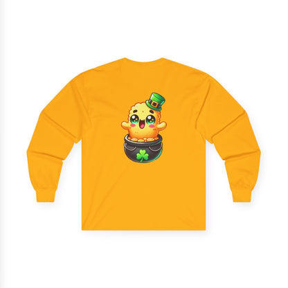 Taylor's Tots Saint Patrick's Day Pot of Gold Tot Unisex Cotton Long Sleeve Tee