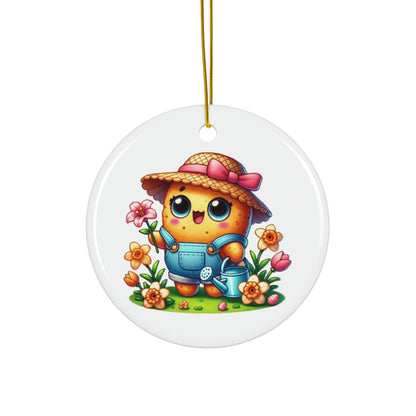 Taylor's Tots Easter Flowers Tot Ceramic Ornament